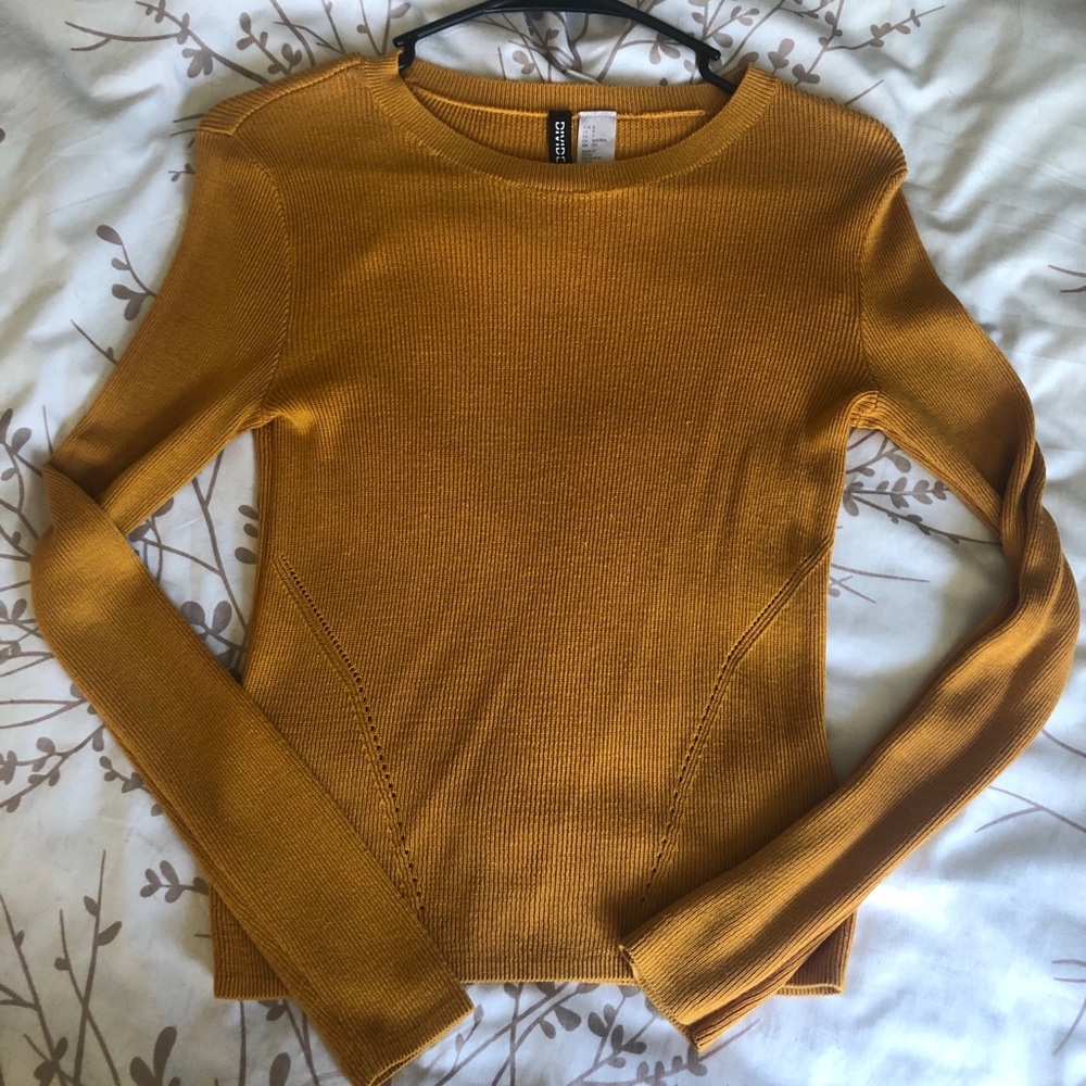 H & M divided cropped sweater
